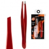 Tweezers for Eyebrows STALEKS PRO EXPERT 11 TYPE 4 Red (narrow slanted)